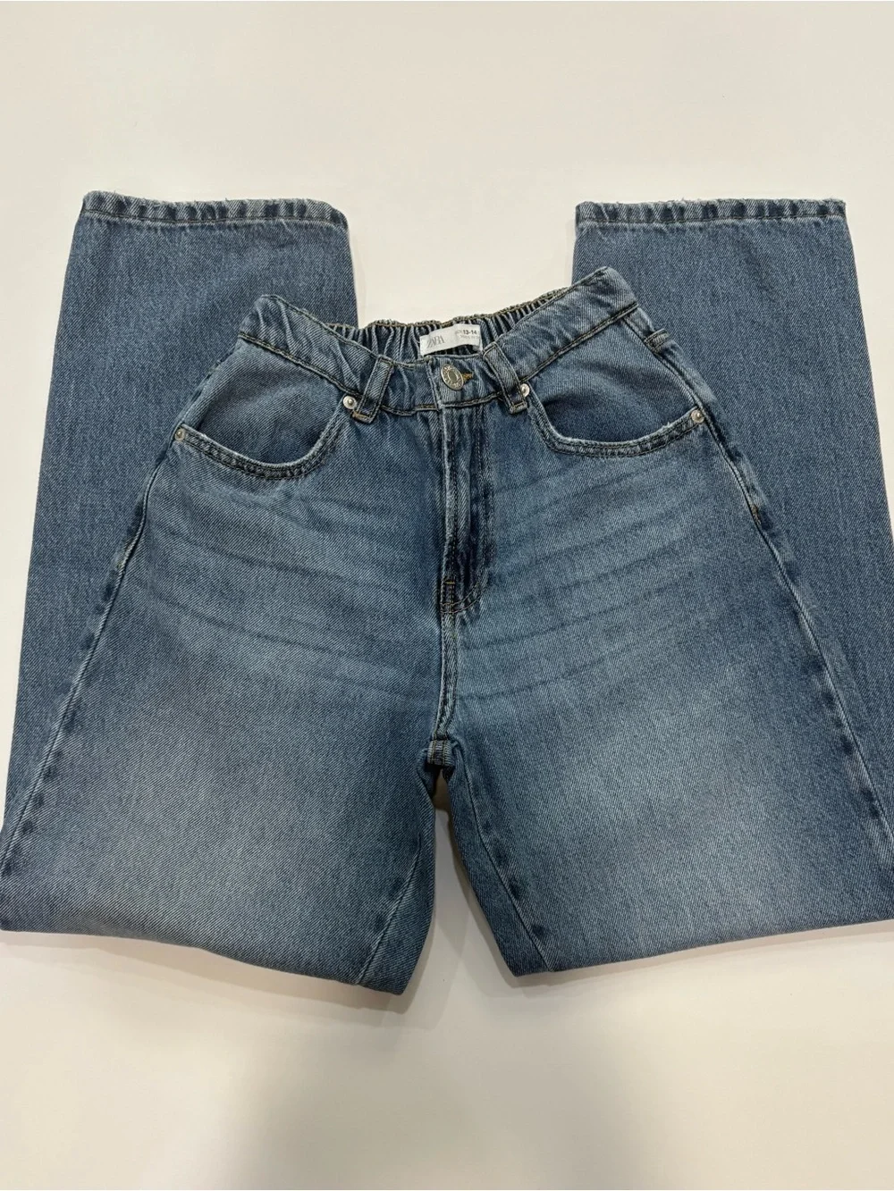 Zara Boys Light Blue Classic Baggy Fit Denim Jeans